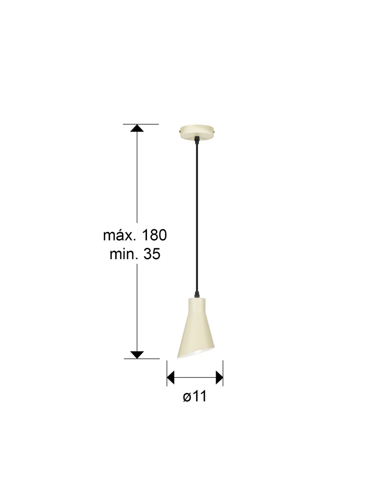 I3-BERA- LAMPARA 1L -CREMA